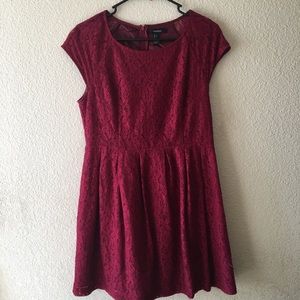 burgundy dress